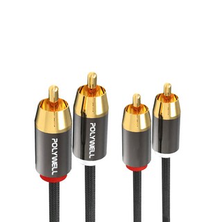 POLYWELL 寶利威爾 雙RCA紅白音源線, PW15-W52-B082, 1條