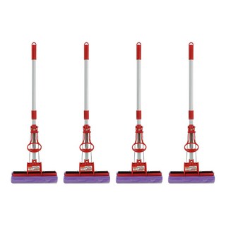 蜂巢式直柄膠棉拖把 7691 長120cm 家用清潔, 4支