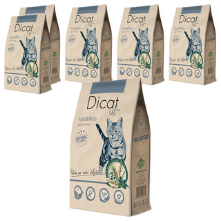 Dicat Up 成貓用 烘培益生 貓糧, 多種魚 + 米, 300g, 6包