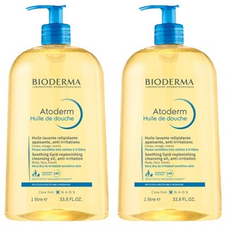 BIODERMA 舒益輕沐浴油, 1L, 2瓶