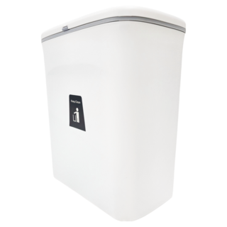 廚房掛式帶蓋垃圾桶 白色 PP材質, 26 x 16 x 29.5cm