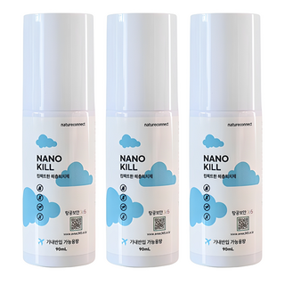 네이처커넥트 여행용 나노킬 해충퇴치제 90ml, 1개입, 3개
