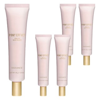 PONY EFFECT 水透亮光圈妝前乳, 膚質自帶濾鏡, 3D立體光感, 保濕不黏膩, 粉色, 5件