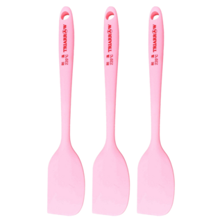 TRIARROW 三箭牌 耐熱矽膠小刮刀 一體成型, 粉色, 3支