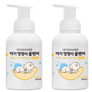 네이쳐러브메레 아기 엉덩이 클렌저 만다린망고향, 320ml, 2개