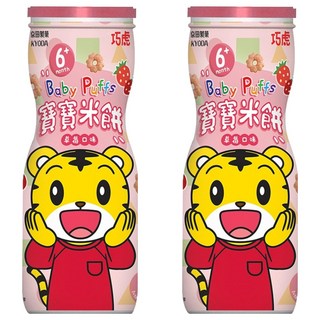 KYODA 京田製菓 巧虎寶寶米餅 6個月以上寶寶適用, 草莓味, 45g, 2瓶