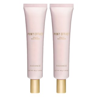 PONY EFFECT 水透亮光圈妝前乳, 膚質自帶濾鏡, 3D立體光感, 保濕不黏膩, 粉色, 2件