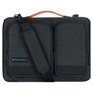 POLYWELL 寶利威爾 多功能時尚肩背/手提筆電包 PW15-T65-0382, 黑色, 1個