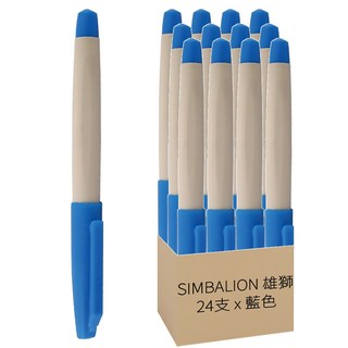 SIMBALION 雄獅 簽字筆 88 1.0mm, 藍色, 24支