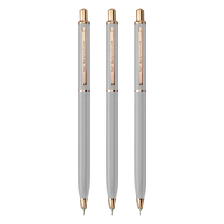 IWI 蒙恬 DAILY WRITING 中性筆 自由互配筆管顏色 碳化鎢鋼珠頭, 雅灰, 3支