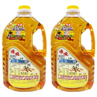 源順 冷萃花生風味調合油, 冷壓技術保留食材營養價值, 2.01L, 2罐