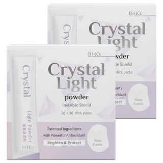 BHK's 極奢晶透粉 Set 專利冰晶番茄 玫瑰蜜桃風味 淨光亮顏 x 雪潤亮亮, 30包, 2g, 2盒