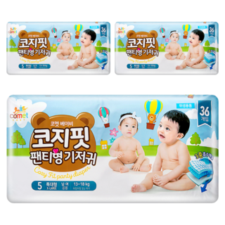 comet Baby Cozy Fit 韓國製 舒適褲型紙尿褲/尿布 13~18kg, XL, 108片