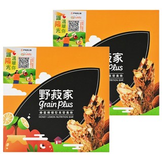 grain plus 野菽家 蜂蜜檸檬堅果營養棒, 獨立包裝方便攜帶, 210g, 2盒