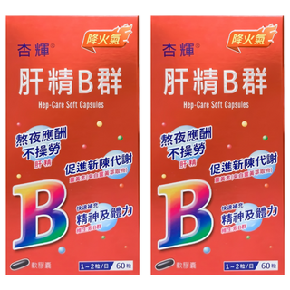 杏輝 肝精B群軟膠囊 含薑黃素卵磷脂及甲硫胺酸 維生素B群 促進新陳代謝, 60顆, 2罐