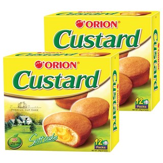 ORION 好麗友 Custard 蛋黃派 12包, 276g, 2盒