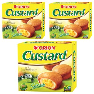 ORION 好麗友 Custard 蛋黃派 12個入, 276g, 3盒