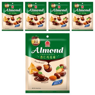 義美 杏仁巧克球 牛奶巧克力, 117g, 5袋