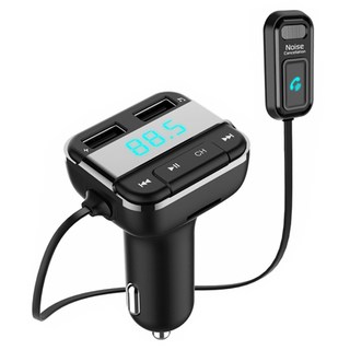 Kinyo NaKay 免持車用音響轉換器 雙USB充電插孔 USB音樂插孔 支援Micro SD卡 附贈遙控器, NAB-8770, 黑色