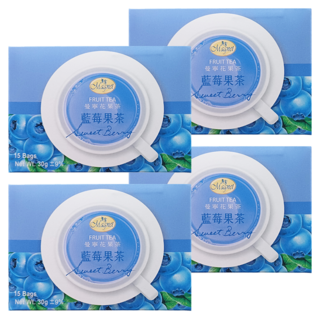 Magnet 曼寧 藍莓果茶 15包, 鮮美瞳之果實藍莓, 花草原料, 品質安心, 幫助消化, 呵護您的健康, 2g, 4盒