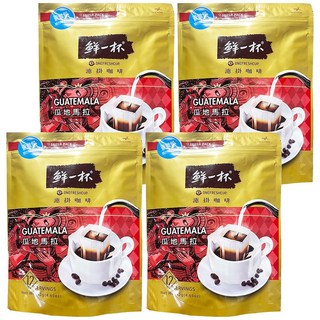 鮮一杯 瓜地馬拉濾掛咖啡 中焙 花香奶油紅茶焦糖風味, 11g, 12包, 4袋