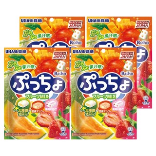 UHA 味覺糖 普超軟糖 水果味, 90g, 4袋