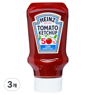 HEINZ 亨氏 50%減糖減鹽番茄醬, 435g, 3個