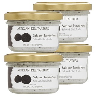 ARTIGIANI DEL TARTUFO 職人黑松露鹽 義大利製 奢華調味 提升料理風味, 100g, 4罐