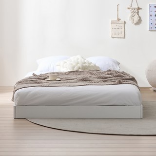 서울소호 홈즈 저상형 침대 프레임 + 파워 본넬 양면 매트리스 세트 방문설치, 화이트