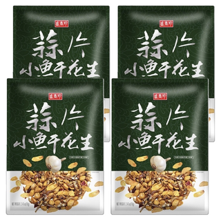 盛香珍 蒜片小魚干花生, 70g, 4袋