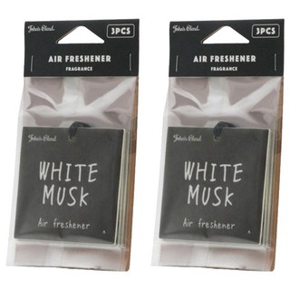 John's Blend 吊掛式香氛片 白麝香 Set 3入, 2組