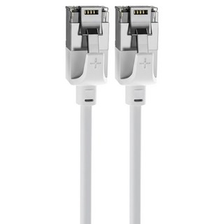 CODEWAY CAT.8 40Gbps 圓形PVC抗干擾耐用高速傳輸網路線, 白灰色, 1條, 3m