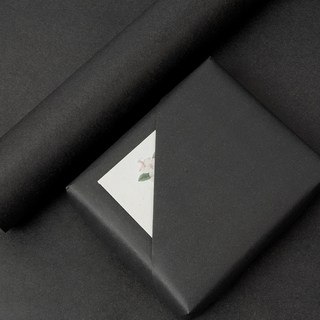 좋은기븐 단색 양면 크라프트 포장지 10m, 블랙, 1개