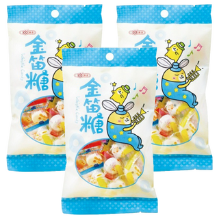 惠香食品 金笛糖 水蜜桃 能當口哨吹 小朋友的最佳零嘴, 120g, 3袋