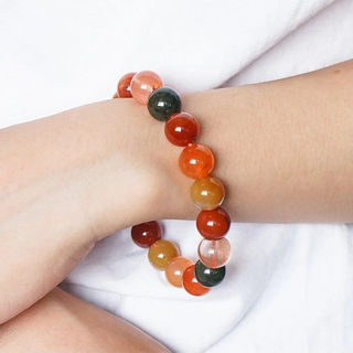 天然招財開運綜合髮晶手鍊 彩色 95g