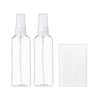 comet 旅行用隨身噴霧瓶50ml 2瓶 + 標籤, 透明色, 1件