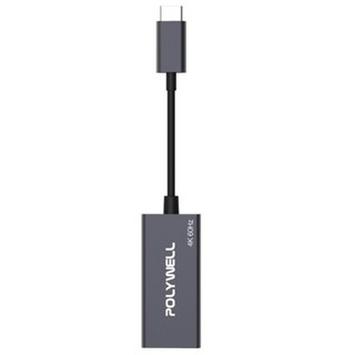 POLYWELL 寶利威爾 Type-C轉HDMI 訊號轉換器 4K 60Hz HDMI Type-C 轉接線 15cm, PW15-T02-A011, 1條