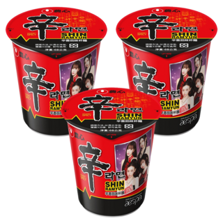 NONGSHIM 農心 辛拉麵 辛香菇味 杯麵 68g, 3入