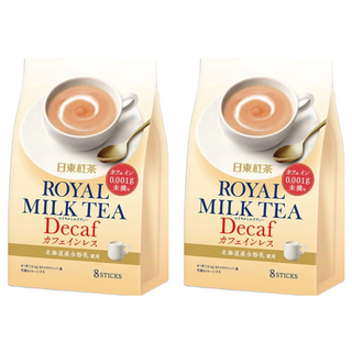 日東紅茶 皇家奶茶 低咖啡因 (8條袋裝), 北海道產全粉乳使用, 12.5g, 8條, 2袋