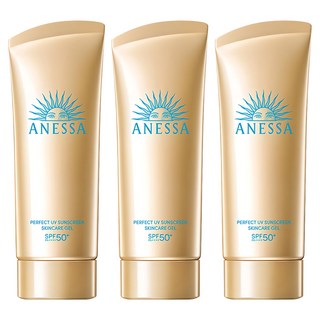 ANESSA 安耐曬 金鑽高效水感防曬凝膠NA SPF50+ PA++++, 3條, 90g