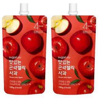 sugarlolo INTAKE 蒟蒻果凍飲 蘋果風味 隨時享受無負擔的美味 韓國原裝進口, 150g, 2包