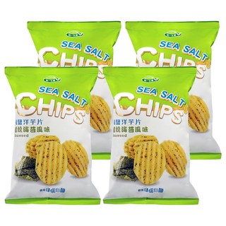 統一生機 海鹽洋芋片 岩燒海苔風味, 50g, 4包