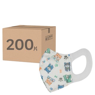 淨新科技 3D立體寬耳幼幼醫療口罩, 50片, 4盒, 柴犬