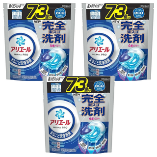 ARIEL 日本原裝進口 4D抗菌洗衣球 經典抗菌 藍色, 73顆, 3袋