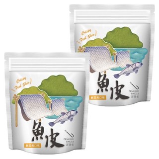 澎湖伯 風味魚皮 鹹蛋黃口味, 熱銷NO.1 使用純正鹹蛋黃磨成粉調味, 70g, 2包