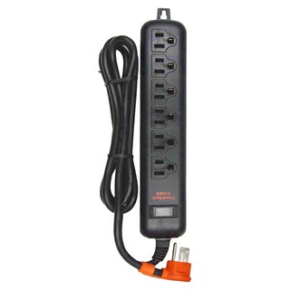 PowerSync 群加 3P 1開6插防雷擊延長用電源線組 TS6W0118 28.5 x 5.1 x 3.5cm 512g, 1.8m, 黑色, 1組