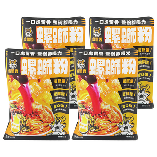 虎留香 螺螄粉, 加量大腐竹, 台製粉絲Q彈滑順, 282g, 4包