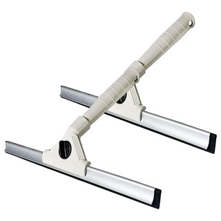 專業玻璃刮刀 適用於地板、牆壁、玻璃和桌面的除塵去水 尺寸30x21cm, 1組, 白色