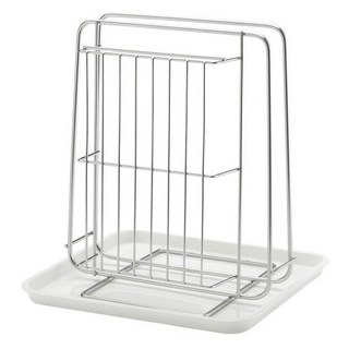 GOZENBO 御膳坊 304不鏽鋼刀板架組 19.5 x 14.7 x 22.5cm 附盤, 10-S0005, 1組