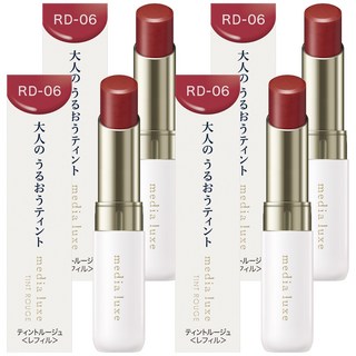 media 媚點 台灣公司貨 潤透渲彩唇膏, RD-06, 4支, 3.1g